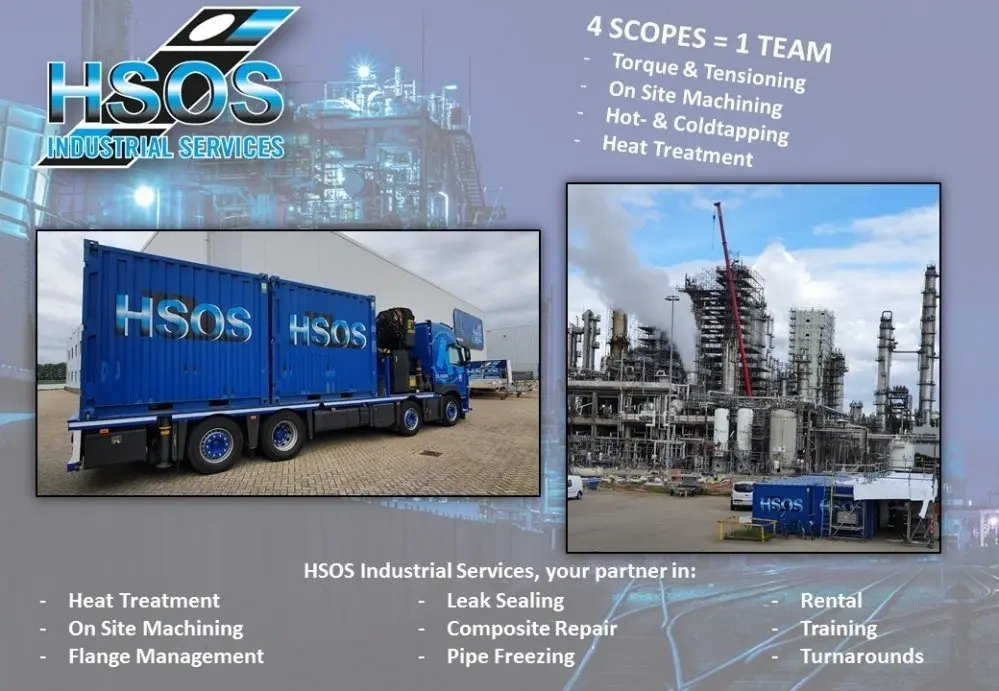 HSOS-Industrial-Services-Turnaround-voor-raffinaderij-en-contractors-torque-en-tensioning-on-site-machining-hot-en-coldtapping-heat-treatment-warmtebehandeling